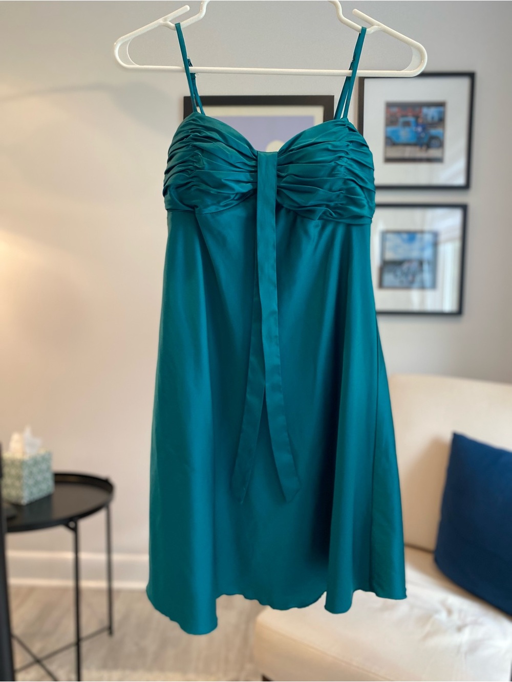 Guess Satin Dress in Teal - Picture 3 of 4